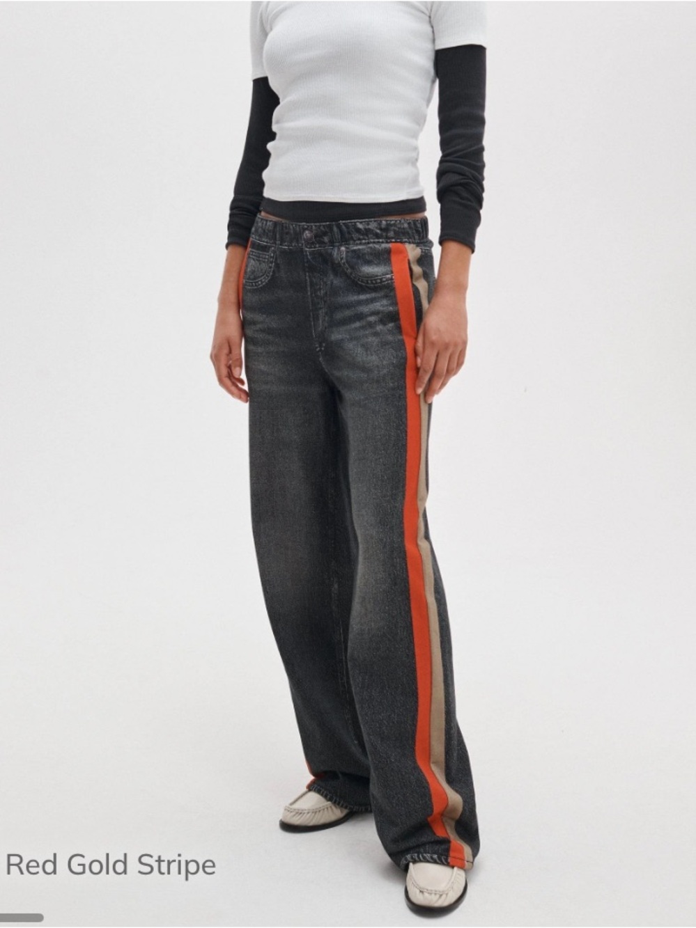 Rag & Bone Miramar Sport Stripe Track Pants Cotton Terry